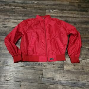 Vintage Tony Lama Red Nylon Jacket Size Large 2560